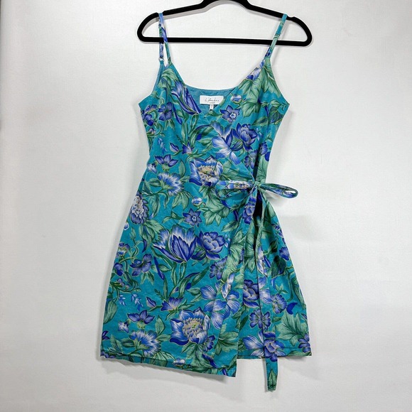 Revolve Dresses & Skirts - Revolve L'Academie Floral Wrap Mini Dress Sz Small Tropical Resort Wear Aloha